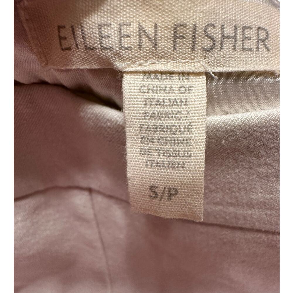 Eileen Fisher Cream Colored Side Zip Straight Tapered Leg Trousers Size Small - Picture 3 of 7